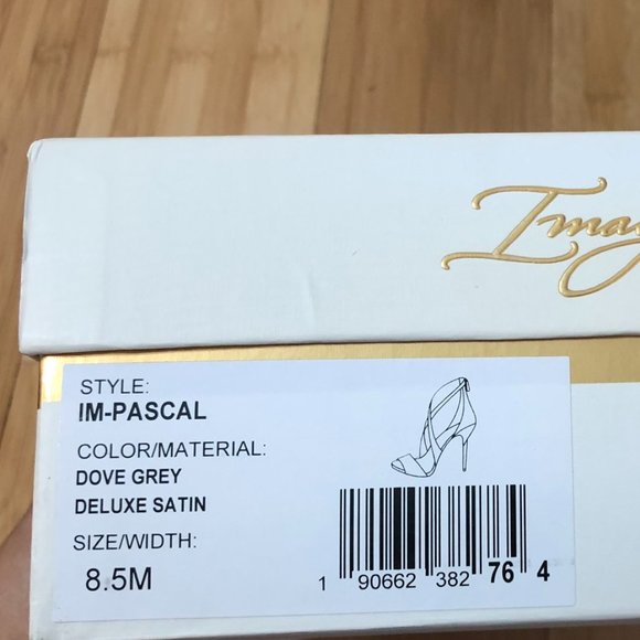*NEW* Imagine Vince Camuto Grey Satin Pascal 8.5 - Picture 12 of 13